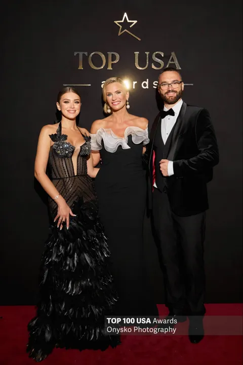 Diana Hetun and Taras Lavrovskyi at the TOP USA Awards gala